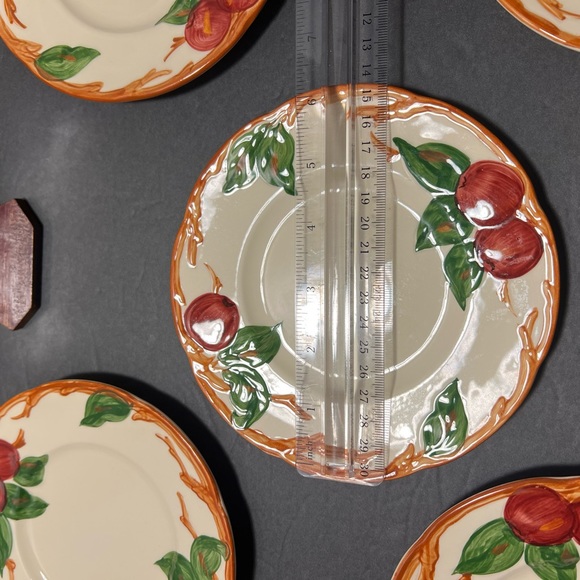 6 Franciscan ware apple pattern vintage bread plates 6 inch - Picture 4 of 7